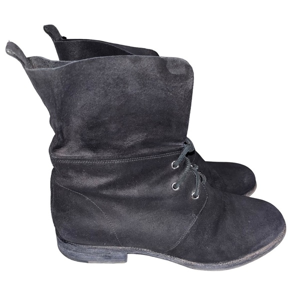 Kors Michael Kors Black Leather Peter Pan Moto Boots - Picture 6 of 9